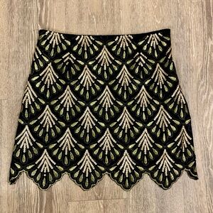 Ayla brand brand and gold sequin mini skirt with a boho vibe size small